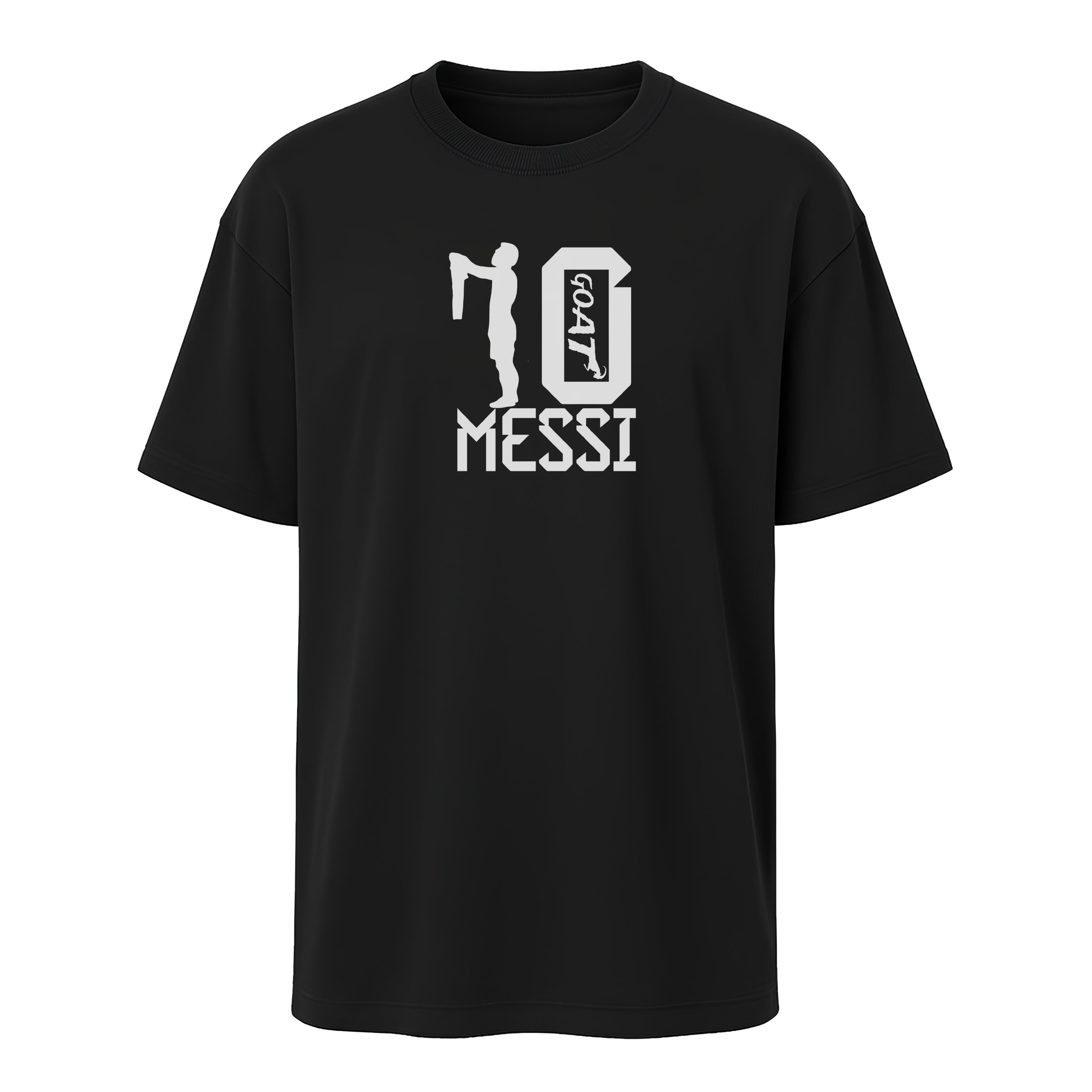 Messi GOAT 10 Baskılı Futbol Tişört