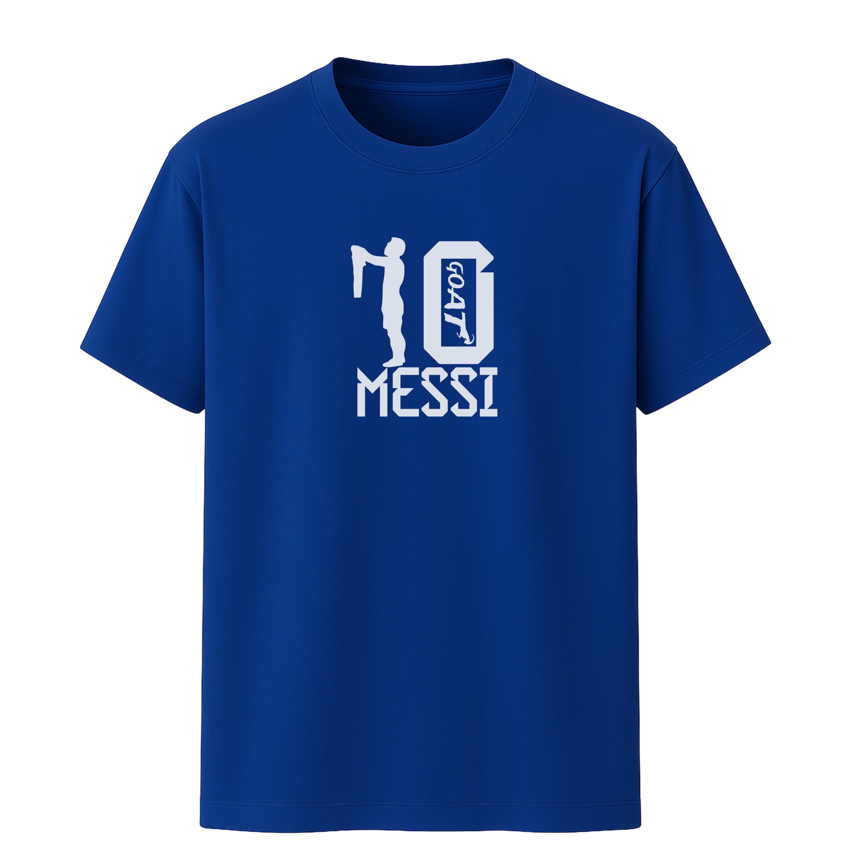 Messi GOAT 10 Baskılı Futbol Tişört