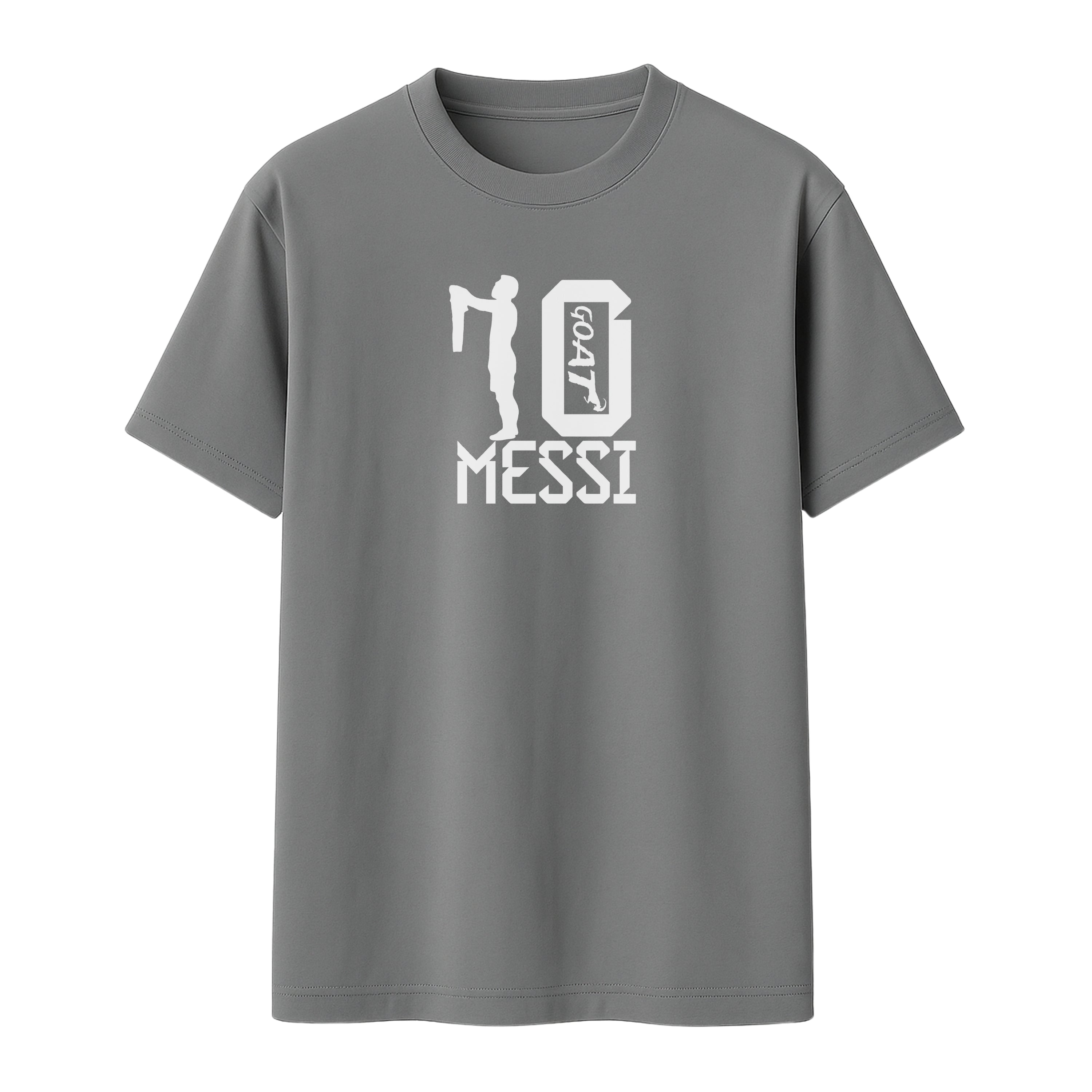 Messi GOAT 10 Baskılı Futbol Tişört