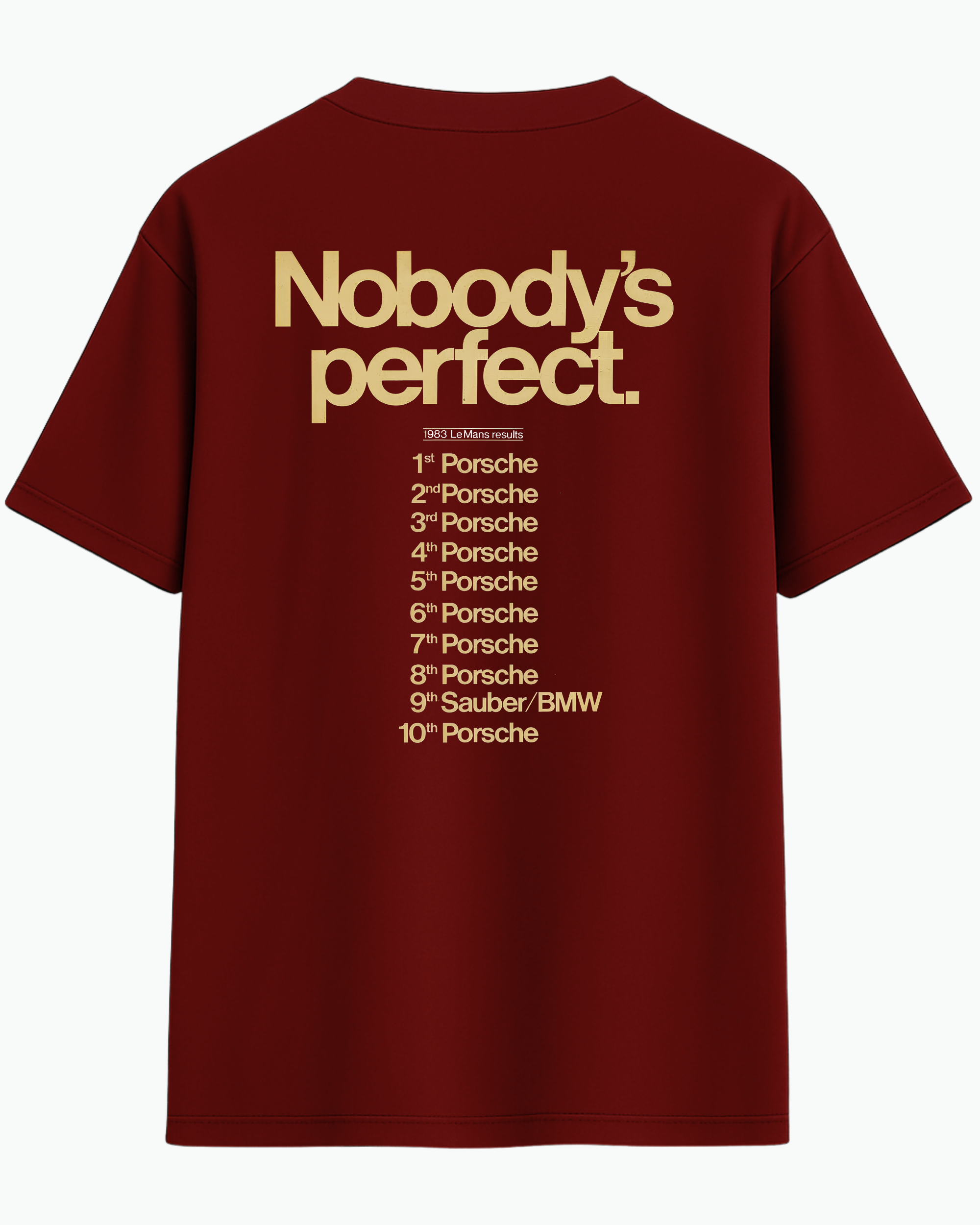 Porsche x Le Mans History – “Nobody’s Perfect” T-Shirt