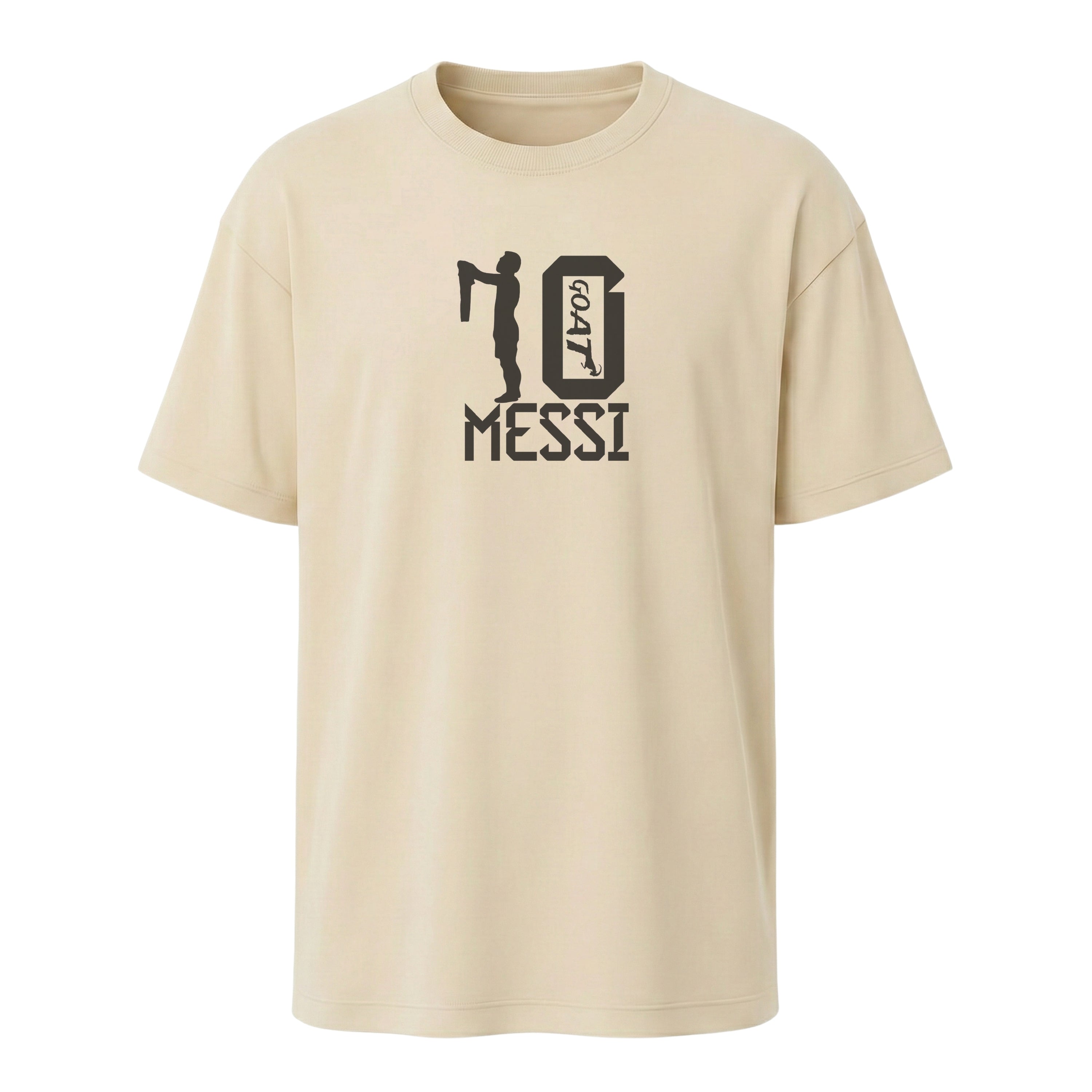 Messi GOAT 10 Baskılı Futbol Tişört