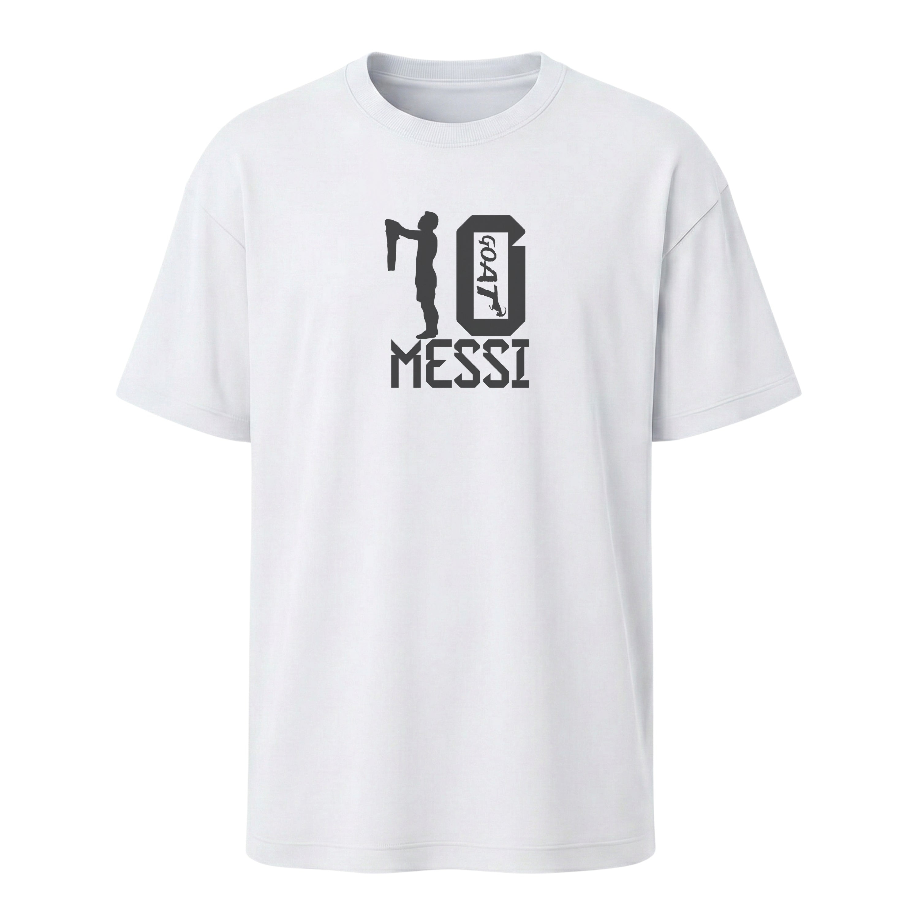 Messi GOAT 10 Baskılı Futbol Tişört