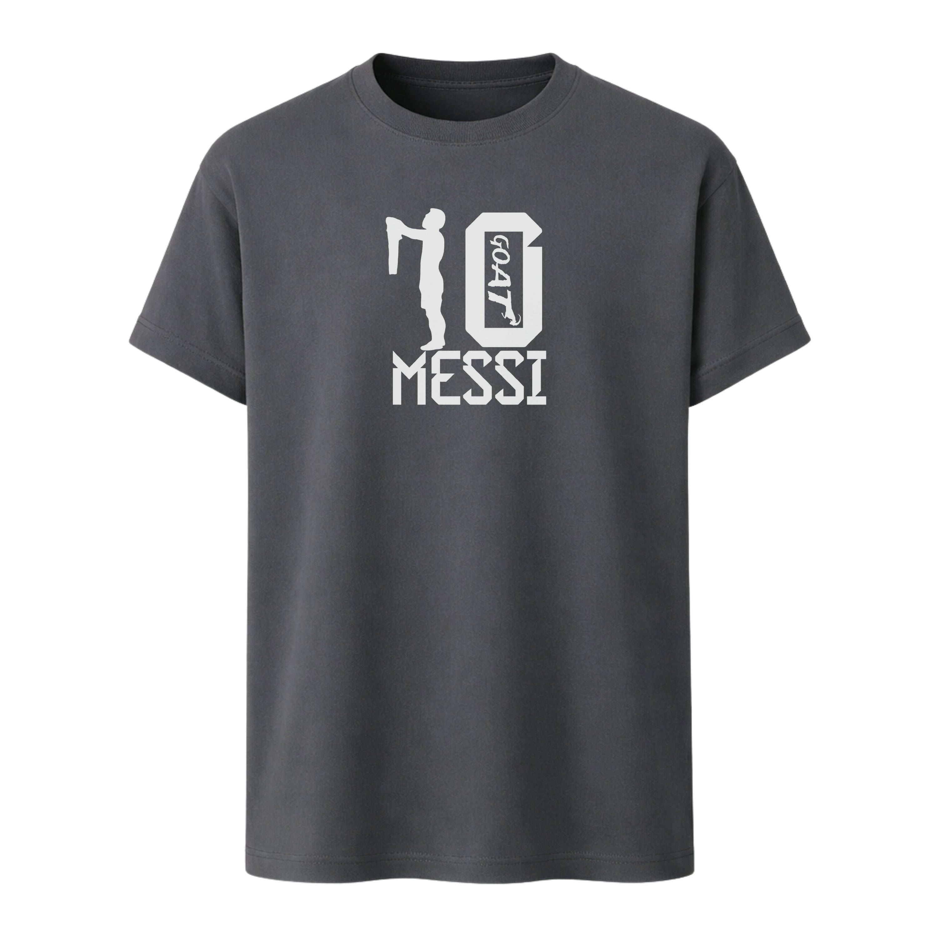 Messi GOAT 10 Baskılı Futbol Tişört